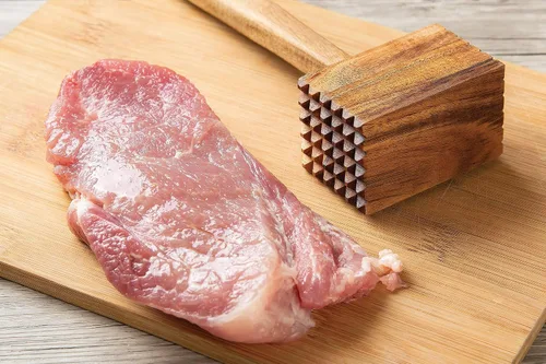 Vista 2 de Ironwood Gourmet Ablandador de carne de madera de acacia, 11.5 pulgadas, marrón