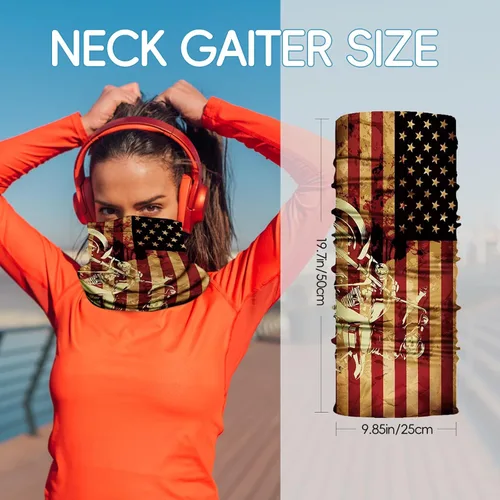 Vista 5 de Neck Gaiter Balaclava Bandana Face mask, Sun Wind protection, Cycling, Running, Hiking Sports, for Men & Women