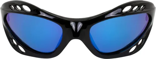 Vista 3 de Hurricane Eyewear Gafas flotantes polarizadas para motos acuáticas de categoría 4, 2 pares de marcos acolchados negros, lentes de espejo azul y humo