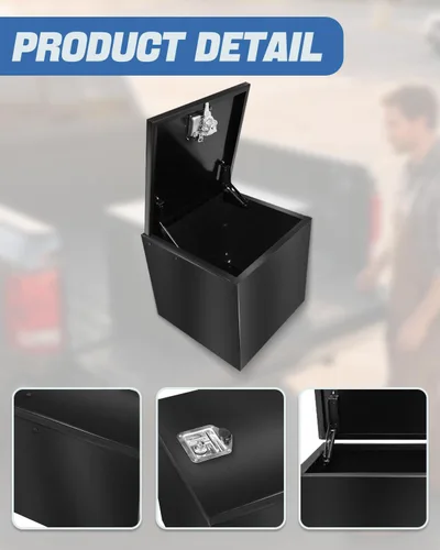 Vista 6 de Caja de herramientas de alta resistencia, caja de lengua para camioneta, caja de lengua para camioneta, caravana, remolque, caja de camión