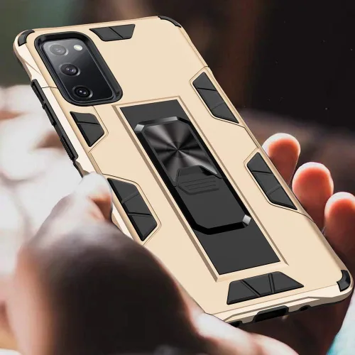 Vista 8 de Funda Samsung Galaxy S20 FE para Galaxy S20 FE 5G de grado militar con función atril integrada con soporte, resistente a prueba de golpes, funda