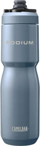 Vista 8 de CamelBak Podium - Botella de agua para bicicleta de acero inoxidable con aislamiento de acero, retención de frío para ciclismo, 12 onzas, color negro