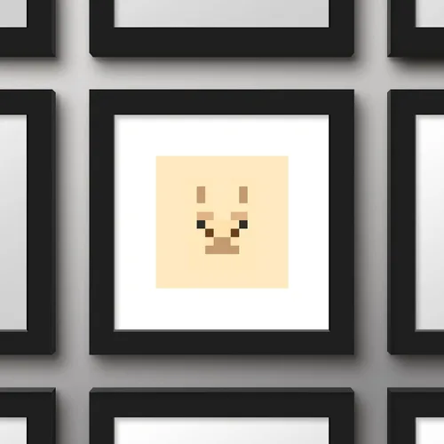 Vista 3 de Trends International Gallery Pops Minecraft: Pixeles icónicos - Mobs - Arte de pared de llama, versión enmarcada en negro, 12 x 12 pulgadas