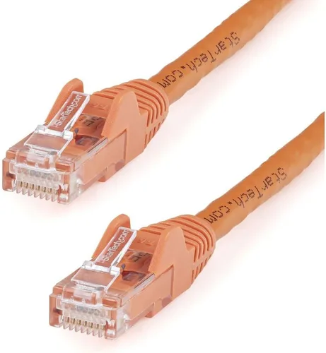 Vista 41 de StarTech Cable Ethernet CAT6 de 6 pulgadas – Cable Ethernet CAT 6 Gigabit amarillo -650 MHz 100 W PoE RJ45 UTP Network/Patch Cord Snagless w/Strain