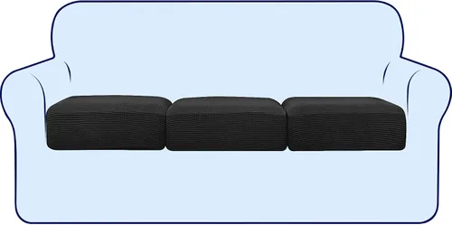 Vista 41 de subrtex Funda de Cojín Elástica Suave para Asiento de Sofá Funda Deslizable de Spandex para Silla y Sofá Adecuada para 1-2-3 Plazas Reemplazo