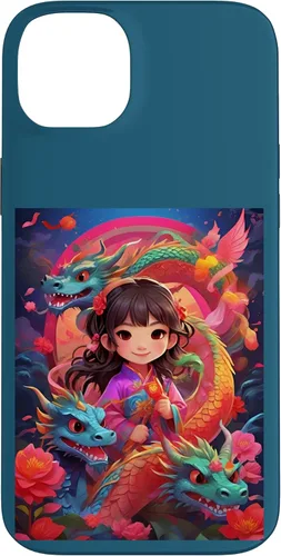 Vista 15 de Funda para iPhone 16 Chinese New Year of the Dragon 2024 Anime
