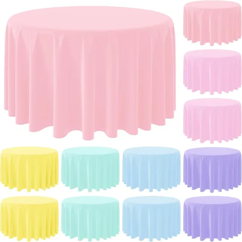 Vista 10 de MASHAN 6Pack de manteles para revelación de género, manteles desechables de plástico rosa y azul, fundas de mesa rectangulares para decoración