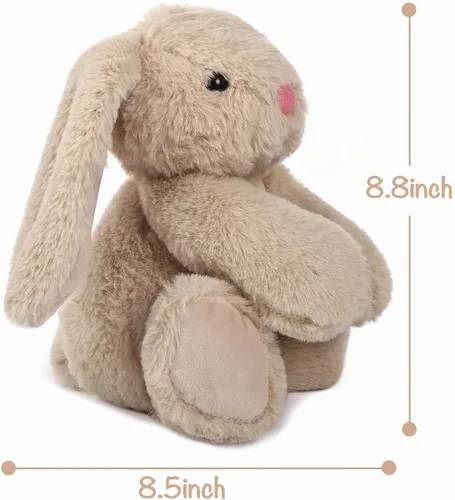 Vista 4 de TCBunny - Conejo de peluche para dormir de 11", para niñas, niños y bebés, juguetes de Pascua, Coco (Beige)