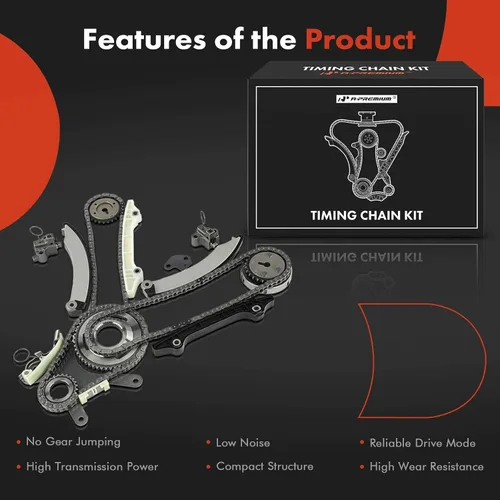 Vista 7 de A-Premium Kit de cadena de distribución de motor de 14 piezas con piñón, tensor y guía [compatible con SOHC, V6 3.7L] compatible con Dodge Ram 1500
