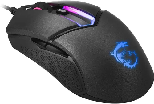 Vista 9 de MSI Clutch GM20 Elite - Ratón para juegos, 6400 DPI, interruptor OMRON de 20M+ clics, sensor óptico, pesos ajustables, diseño ergonómico para mano
