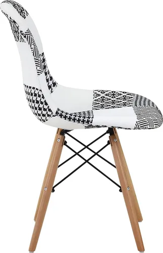 Vista 12 de 不二貿易(Fujiboeki) Fuji Boeki 70589 Eames Chair, Width 20.1 x Depth 18.1 x Height 32.3 inches (51 x 46 x 82 cm), Black/White, Dining Chair, Shell Type