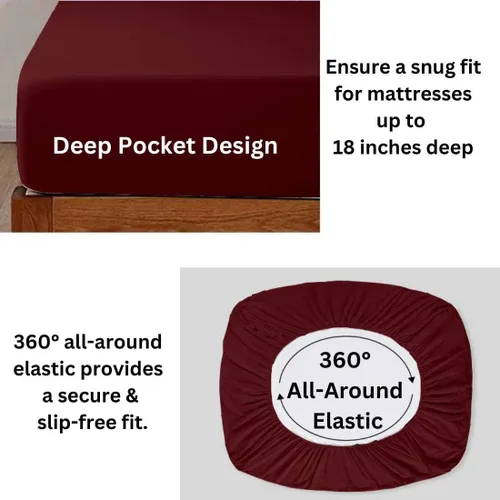 Vista 5 de Giza Sheets Twin – Sábanas de 100% algodón egipcio Giza – Sábanas para colchón de hasta 18 pulgadas de profundidad – 4 piezas de sábanas de algodón