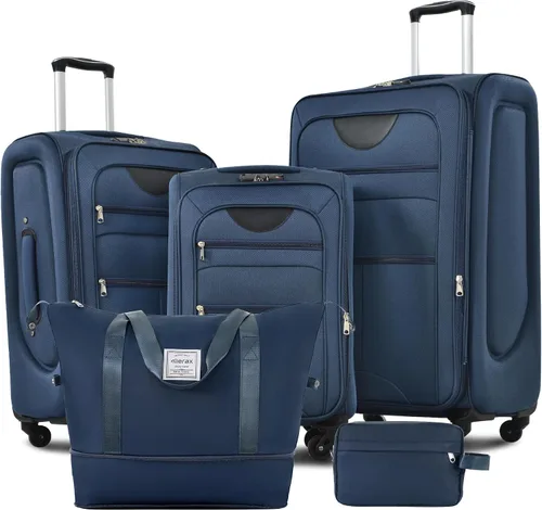 Vista 31 de Merax Equipaje Sets 2 piezas Hardshell 20&28 IN Maleta Set con bolsa de lona