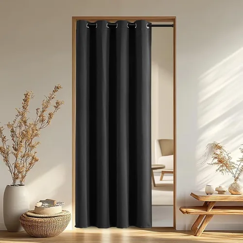 Vista 68 de IGEMAEVE Cortinas opacas para dormitorio con ojales, beige, 52 pulgadas