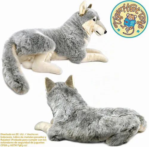 Vista 5 de TigerHart Winry El Lobo - Perro de peluche suave de 27 pulgadas (sin incluir la medida de la cola)