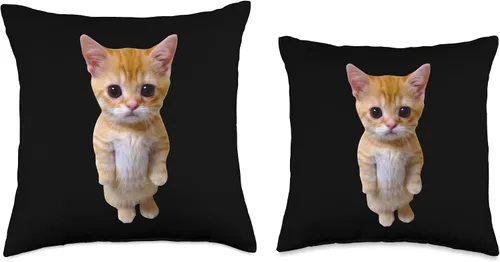 Vista 3 de El Gato Meme Sad Crying Cat Munchkin Kitty Meme Almohada moderna, 16 x 16 pulgadas, multicolor