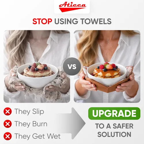Vista 6 de Aticca Juego de Soportes Acogedores para Ollas de Microondas para Alimentos Calientes, Juego de 4 Almohadillas Calientes para Tazas de Caldo