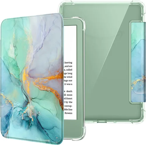 Vista 17 de Fintie - Funda delgada de TPU para Kindle de 6 pulgadas de 11.ª generación 2024/2022, color verde agave Ultra Clear Transparent Soft TPU Back