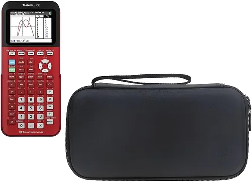 Vista 2 de AMSAMOTION Funda para calculadora de color Texas Instruments TI-84 Plus TI-83 Plus CE, soporte de almacenamiento para Casio TI-89 fx-9750GIII