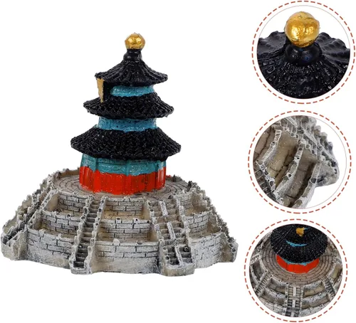 Vista 4 de GANAZONO Decoración para el hogar, decoración asiática, Pagoda en miniatura, estatua al aire libre, micro paisaje, jardín zen asiático, decoración