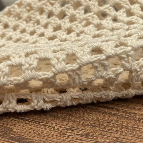 Vista 8 de Hsvanyr Mantel pequeño de algodón de ganchillo beige para mesa, protector rectangular para mesita de noche, cómoda para dormitorio, 12 x 17 pulgadas