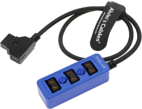 Vista 8 de Alvin's Cables D-tap Splitter P-Tap HUB Cable Dtap macho a tres puertos D tap hembra Cable divisor con roscas de tornillo para cámaras ARRI RED Z