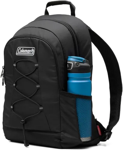 Vista 4 de Coleman Chiller Insulated Backpack Cooler, Leakproof 28-Can Backpack Cooler with 12+ Hour Ice Retention, Made with Recycled Materials, Great for