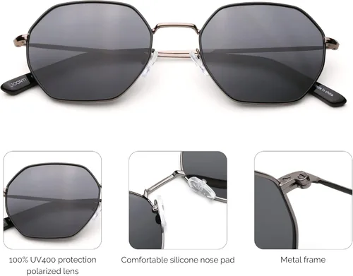 Vista 4 de JOORTI Gafas de sol polarizadas para mujeres y hombres protección UV