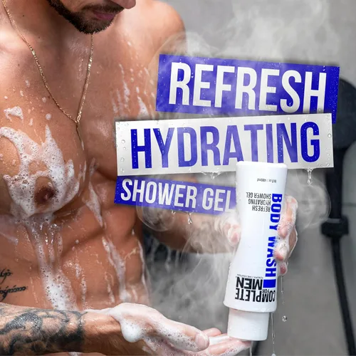 Vista 2 de Gel de ducha hidratante para hombres: Gel de baño para hombre sin sulfato, gel de ducha natural - Gel de ducha hidratante para todo