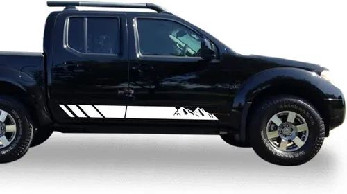 Vista 9 de Juego de calcomanías adhesivas de vinilo con franjas montañesas compatibles con Nissan Frontier Navara 2004-Actual (185B)