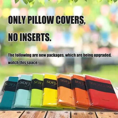 Vista 5 de 4 fundas de almohada impermeables de color azul claro para exteriores, fundas de almohada cuadradas modernas para patio, banco, muebles de patio 4