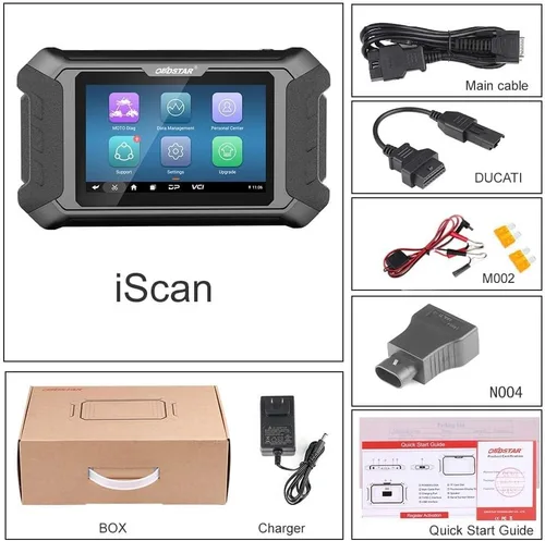 Vista 3 de Herramienta de escaneo de diagnóstico para motocicleta, OBDSTAR iScan para DUCATI, todos los sistemas, escáner OBD2, lector de código OBD automotriz