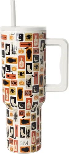Vista 18 de Simple Modern Halloween Signature Voyager Vaso térmico de café de viaje de 16 onzas con tapa de 360° Regalos para mujeres y hombres Taza
