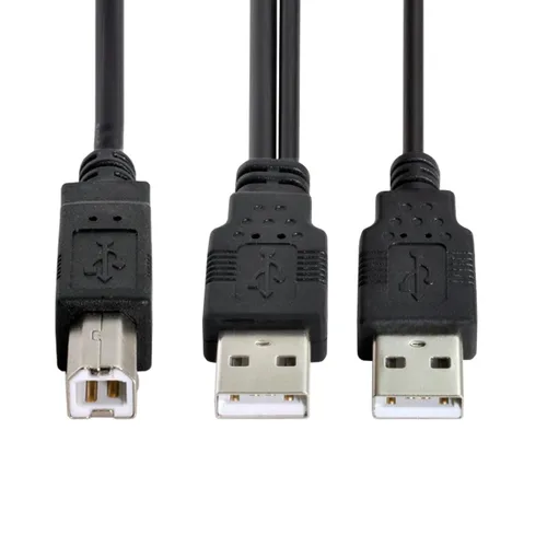 Vista 13 de cablecc Cable de datos de alimentación extra USB tipo A USB 2.0 hembra a USB tipo A macho compatible con unidad de disco SSD impresora escáner