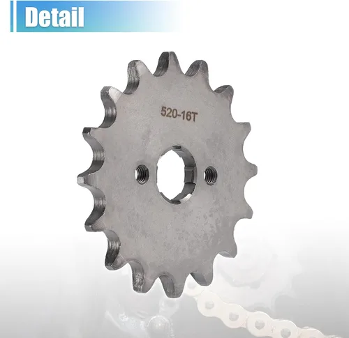 Vista 6 de X AUTOHAUX 1 juego de 520 estilos 16 dientes 0.787 in ID motocicleta piñón delantero para motocicleta 50cc 70cc 110cc 125cc motocicleta Dirt Pit