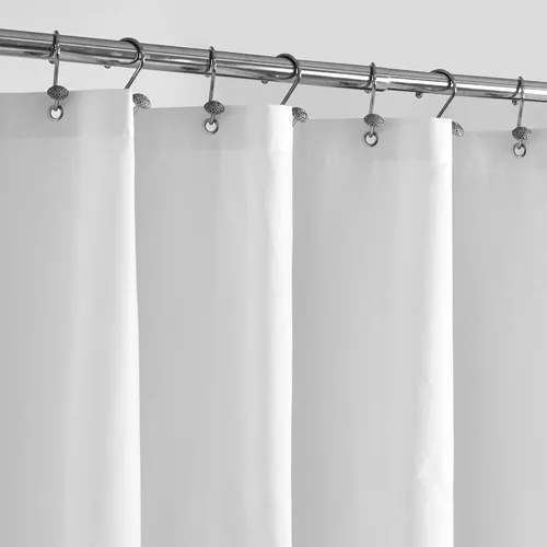 Vista 34 de ALYVIA SPRING Forro de Cortina de Ducha de Tela Extra Largo Impermeable - 72" x 96", Suave y Ligero Cortina de Ducha X-Larga con 3 Imanes, Lavable a