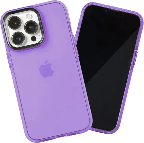 Vista 58 de SteepLab Funda de barrera para iPhone 13, protección de 360 grados que absorbe impactos con bisel elevado y colores llamativos (cielo azul brillante)