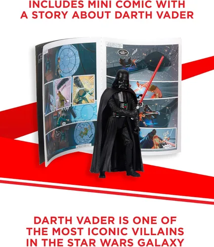 Vista 4 de STAR WARS Galaxy of Adventures Darth Vader Figura de acción de 3.75 pulgadas y mini cómic