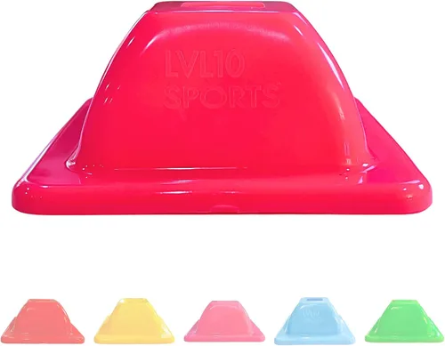 Vista 13 de LVL10 Pro - Conos de entrenamiento – Mini conos de fútbol de 2 pulgadas para entrenamiento deportivo – para ejercicios de baloncesto, fútbol
