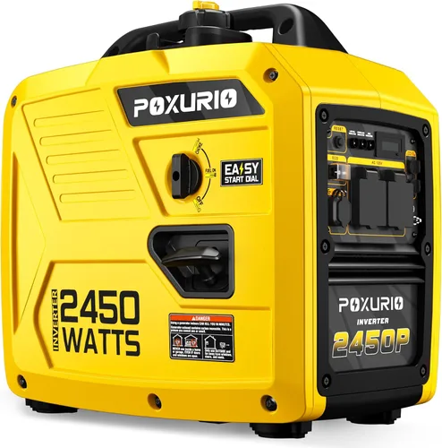 Vista 10 de Generador inversor de combustible dual de 2450 vatios para uso doméstico, tanque de combustible grande de 1.6 galones hasta 8.3 horas de uso