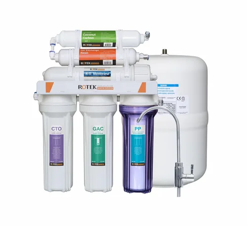 Vista 9 de s Sistema de filtración de agua de ósmosis inversa, bajo el fregadero 6 etapas ALK pH+ Remineralización RO sistema de filtro de agua, sin bomba
