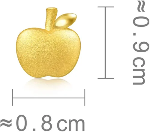 Vista 4 de Chow Sang Sang 999.9 - Aretes individuales de oro macizo de 24 quilates para mujer 91973E (se venden solos, no pares)