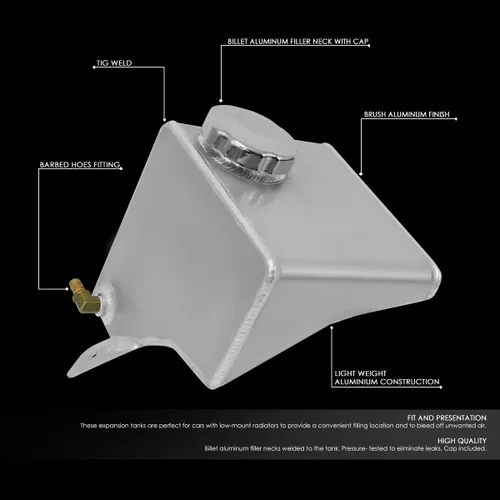 Vista 2 de DNA MOTORING TANK-COL-016 Tanque de desbordamiento de expansión de refrigerante de aluminio [compatible con 82-92 CAMARO/FIREBIRD]