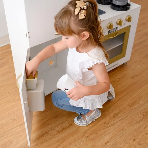Vista 7 de Teamson Kids - Juegos de cocina para niños, juego de cocina para niñas pequeñas de 2 a 6 años, juguetes de cocina para niños de 4 a 8 años, Little
