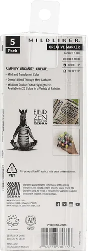 Vista 3 de Zebra Pen Grays Zebra HIGHLITER 5/PK, 5 unidades (paquete de 1)