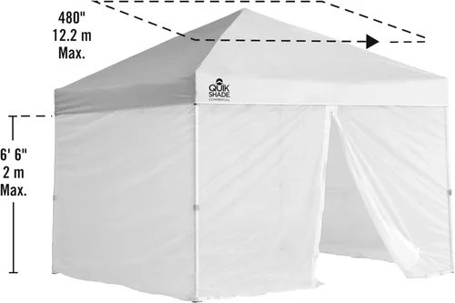 Vista 2 de Quik Shade Kit de pantalla para toldos WE100/C100/SX100, blanco, se adapta a toldos comerciales 100, Weekender 100 o Summit 100