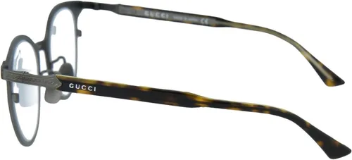 Vista 3 de Gucci 0068O 002 Gafas redondas de titanio con rutenio marrón 1.929 in