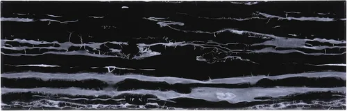 Vista 8 de ACEDCOR - Mesa consola moderna, mesa rectangular para sala de estar y entrada con base geométrica de espejo, negro dorado