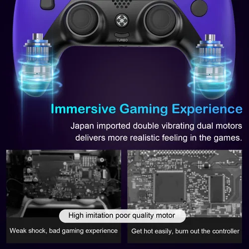 Vista 6 de YU33 Ymir Scuf Wireless Controller Works with Modded PS4 Controller, Elite Control Remote Fits Playstation 4 Controller, JoystickControles de Pa4