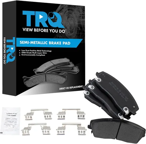 Vista 166 de TRQ Pastillas de freno delanteras semi metálicas compatibles con Ford Expedition 2018-2021 F-150 2018-2020 Lincoln Navigator 2018-2022
